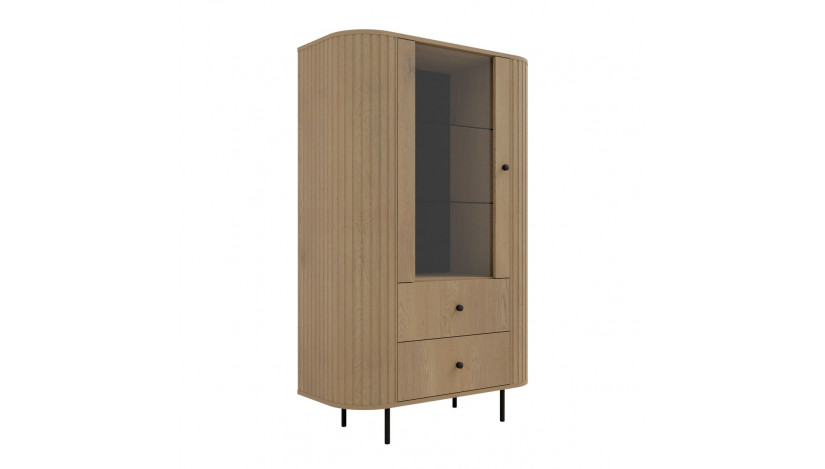 OVALIO 112 Vitrina 1F 2S ąžuolas cremona