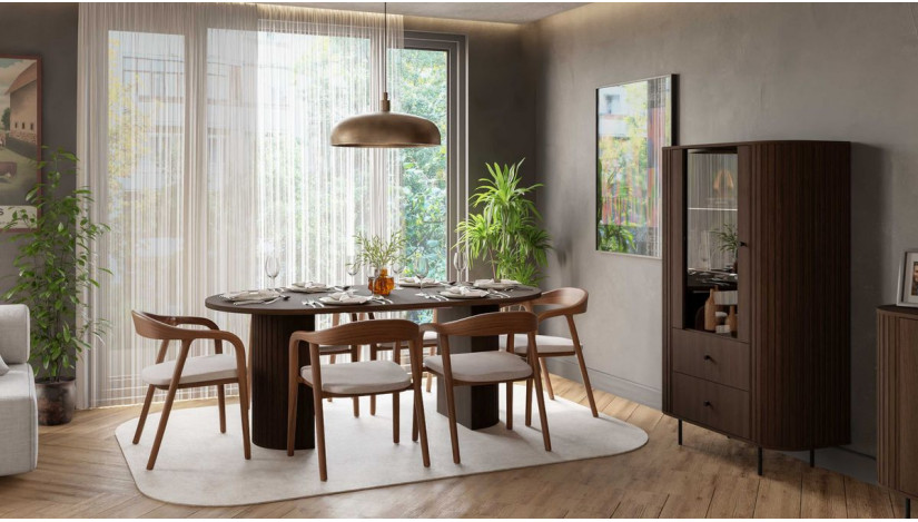 OVALIO 112 Vitrina 1F 2S ąžuolas dunin