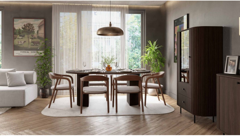 OVALIO 112 Vitrina 1F 2S ąžuolas dunin