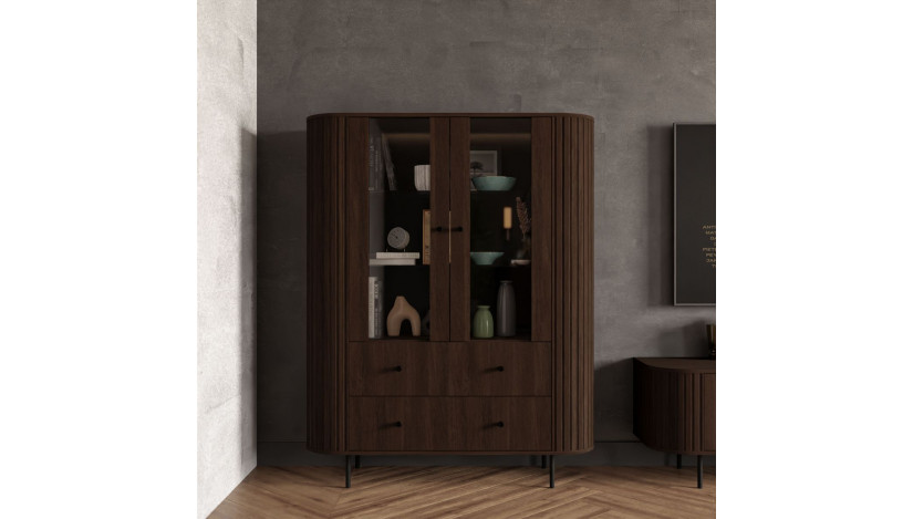 OVALIO 112 Vitrina 1F 2S ąžuolas dunin