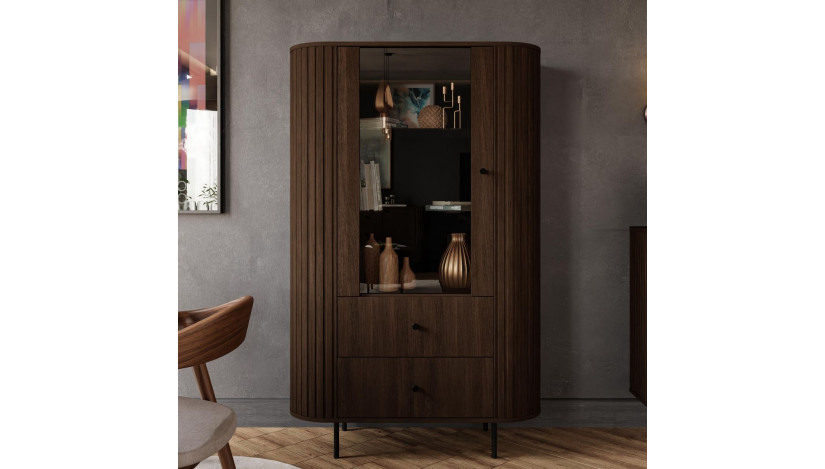 OVALIO 112 Vitrina 1F 2S ąžuolas dunin