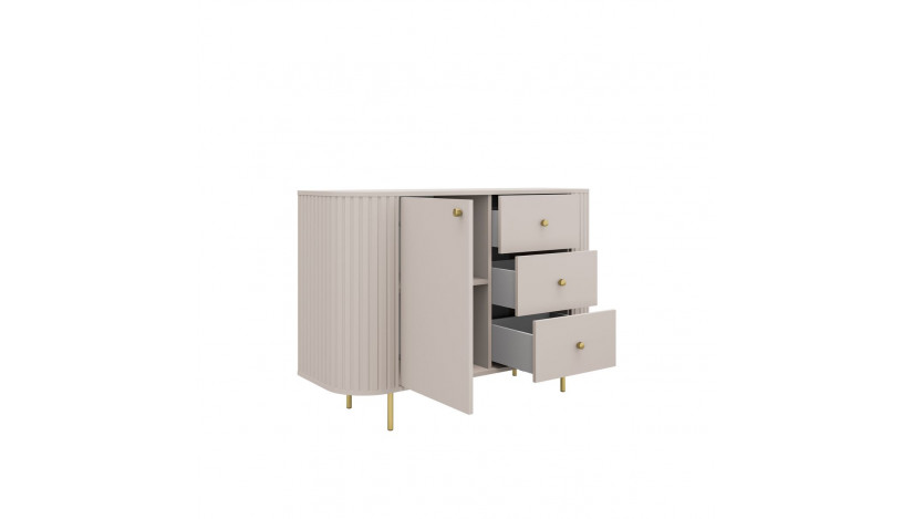 OVALIO 813 KOMODA 1F 3S smėlio