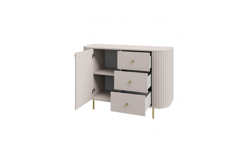 OVALIO 813 KOMODA 1F 3S smėlio