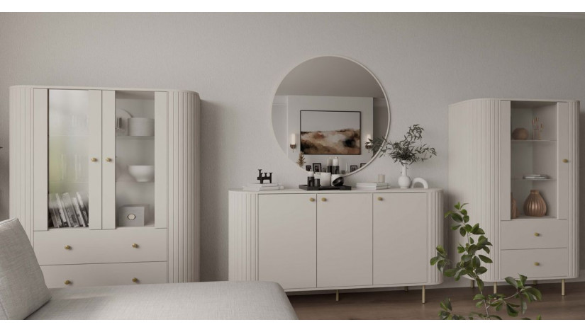 OVALIO 112 Vitrina 1F 2S smėlio