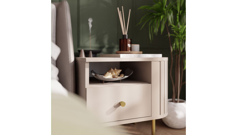 OVALIO 801 naktinis staliukas smėlio