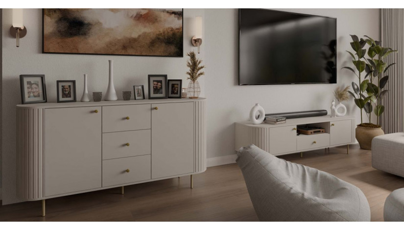 OVALIO 823 KOMODA 2F 3S smėlio