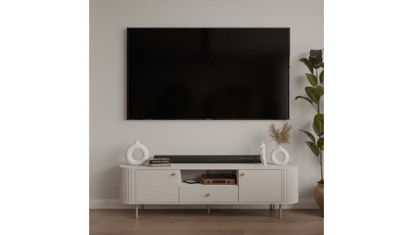 OVALIO 321 TV staliukas 2F 1S smėlio
