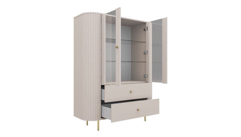 OVALIO 112 Vitrina 1F 2S smėlio