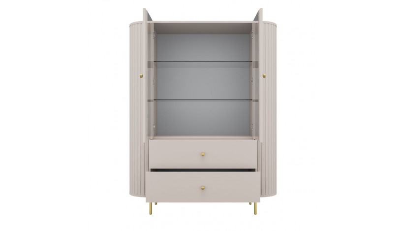 OVALIO 112 Vitrina 1F 2S smėlio