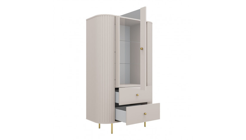 OVALIO 112 Vitrina 1F 2S smėlio