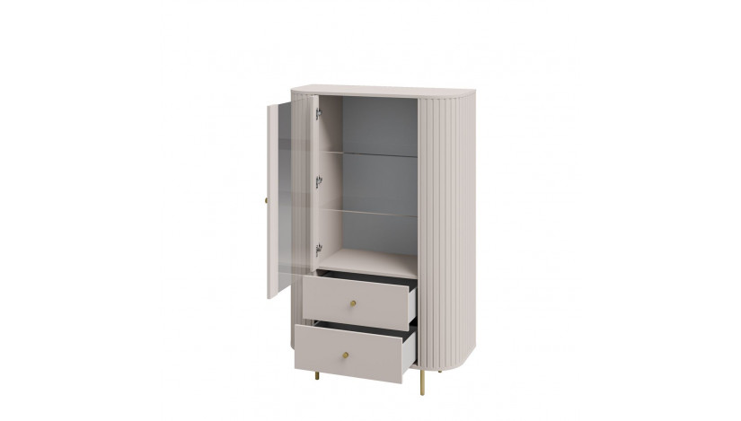 OVALIO 112 Vitrina 1F 2S smėlio
