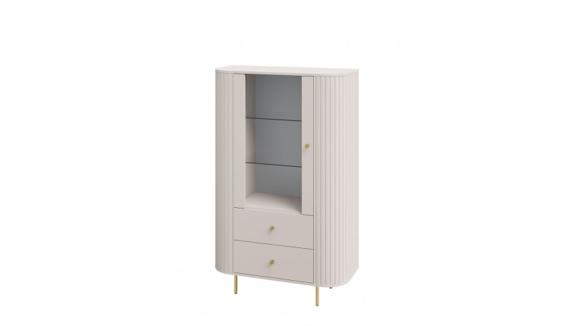 OVALIO 112 Vitrina 1F 2S smėlio