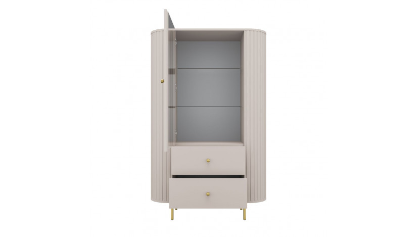 OVALIO 112 Vitrina 1F 2S smėlio