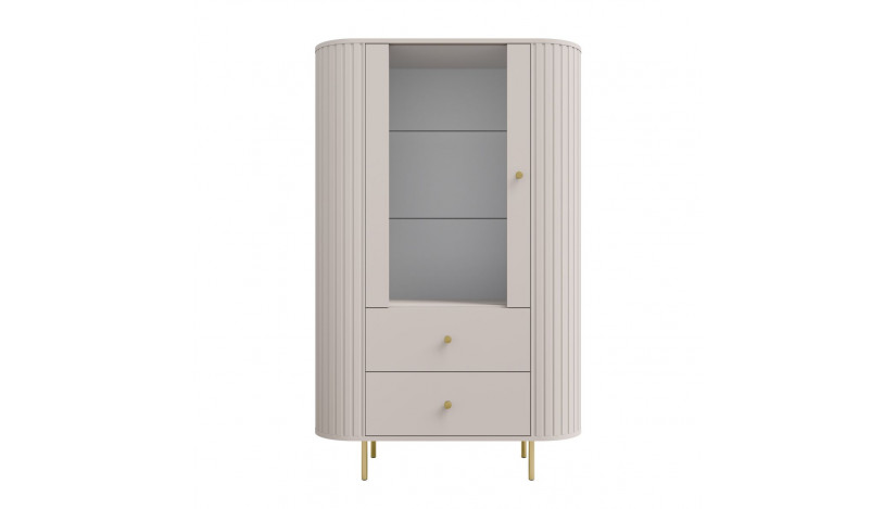 OVALIO 112 Vitrina 1F 2S smėlio