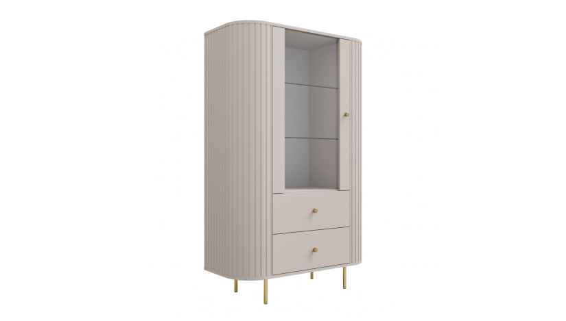 OVALIO 112 Vitrina 1F 2S smėlio