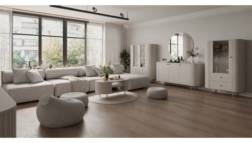 OVALIO 112 Vitrina 1F 2S smėlio
