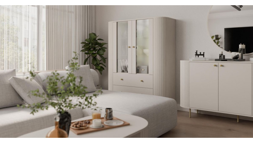 OVALIO 830 KOMODA 3F smėlio
