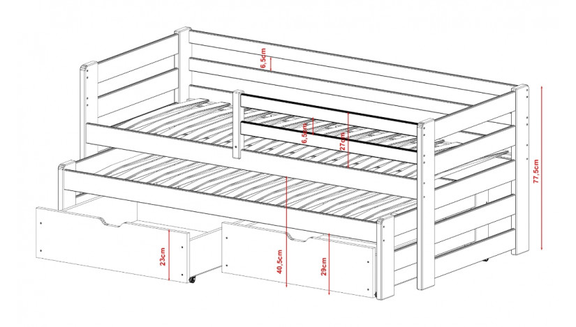 SENSO dvigulė lova 90 x 200 cm (akcija iki 2024-05-31)