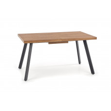 BERLIN išskleidžiamas stalas 160÷220/90/76 cm, riešuto / juoda sp.