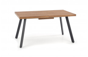 BERLIN išskleidžiamas stalas 160÷220/90/76 cm, riešuto / juoda sp.