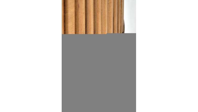 BRUNO apvalus stalas 180/240 cm, balto marmuro / riešuto sp.