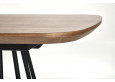 EVERTON išskleidžiamas stalas 180-200/100/76 cm, riešuto / juoda sp.