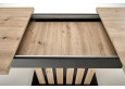 LAMELLO išskleidžiamas stalas 130-180/80 cm artisan / juoda sp.
