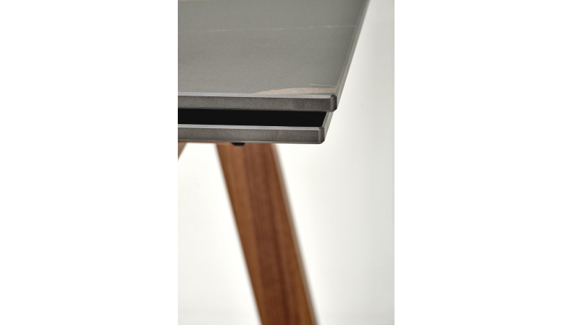 LOZANO išskleidžiamas stalas 140-200/82/76 cm, juodo marmuro / riešuto sp.