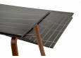 LOZANO išskleidžiamas stalas 140-200/82/76 cm, juodo marmuro / riešuto sp.