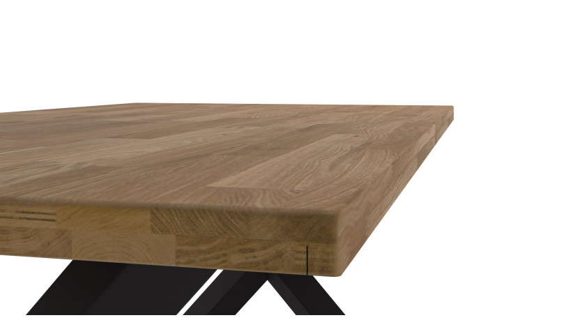 Stalas MALMO LINEAR 180x100 ąžuolo masyvas