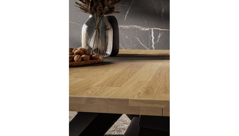 Stalas MALMO LINEAR 180x100 ąžuolo masyvas