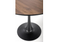 OLMO apvalus stalas 90/73 cm, riešuto / juoda sp.