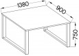 IMPERIAL 138x90 lancelot stalas loftinis