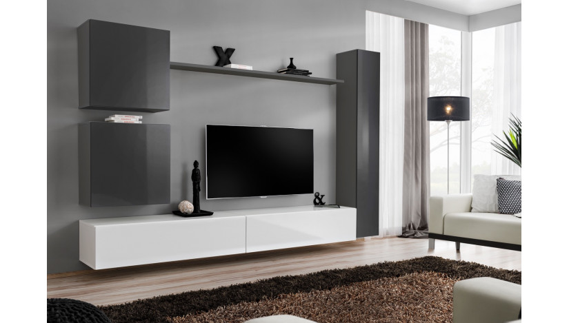 Switch VIII Sekcija balta blizgi / grafito blizgi 27 GW SW 8