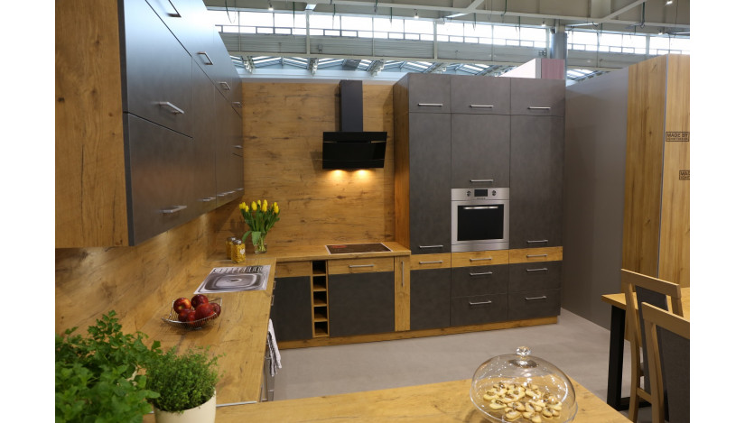 Vigo Grafit Mat 270A cm virtuvės baldų komplektas