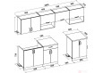 VIOLA 260 mdf blizgi Virtuvės baldų komplektas